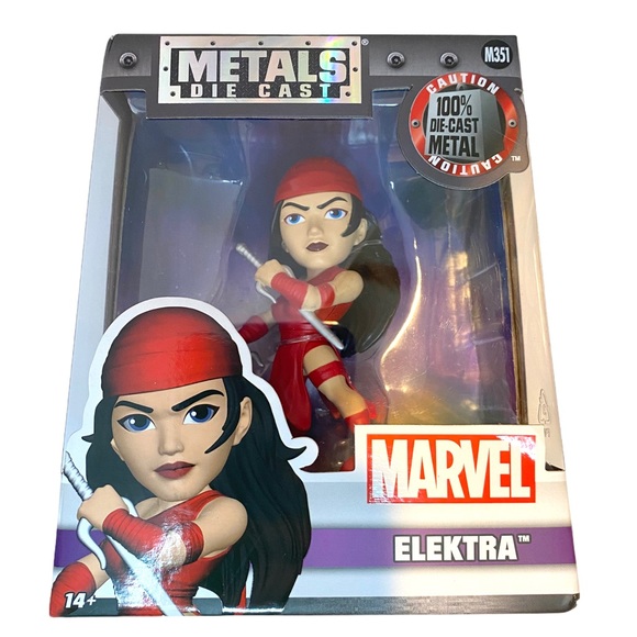 NIB NWT Marvel Elektra Metals Die Cast 4” M351 Action Figure Figurine Jada Toys - Picture 2 of 7